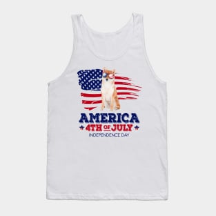 Shiba Inu Flag USA - America 4th Of July Independence Day Tank Top